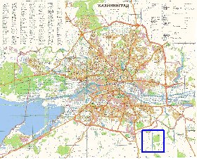 mapa de Kaliningrado