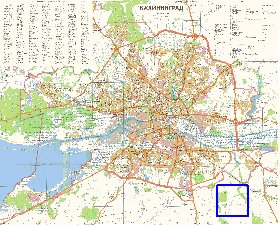 mapa de Kaliningrado