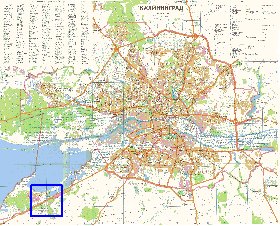 mapa de Kaliningrado