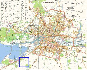 mapa de Kaliningrado