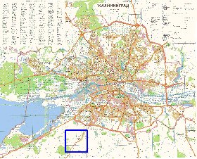 mapa de Kaliningrado