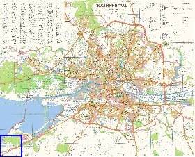 mapa de Kaliningrado