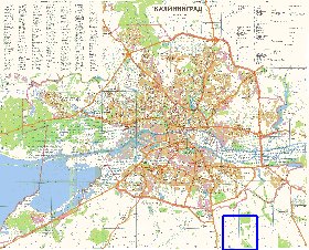 mapa de Kaliningrado