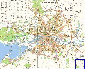 mapa de Kaliningrado