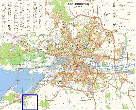 mapa de Kaliningrado