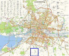 mapa de Kaliningrado