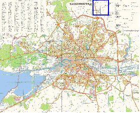 mapa de Kaliningrado