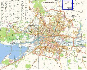 mapa de Kaliningrado