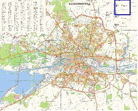 mapa de Kaliningrado