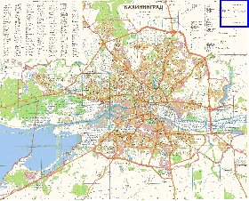 mapa de Kaliningrado