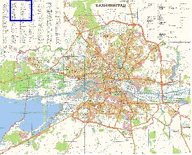 mapa de Kaliningrado