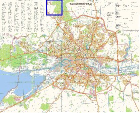 mapa de Kaliningrado