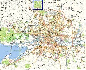 mapa de Kaliningrado