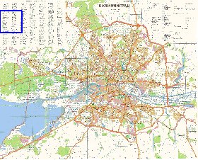 mapa de Kaliningrado