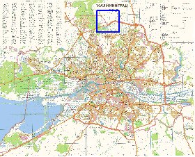 mapa de Kaliningrado