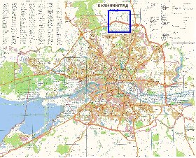 mapa de Kaliningrado