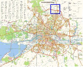 mapa de Kaliningrado