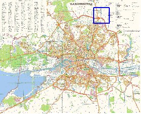 mapa de Kaliningrado