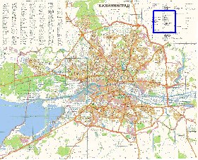 mapa de Kaliningrado