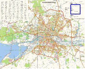 mapa de Kaliningrado