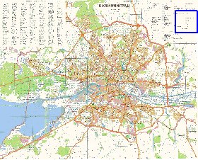 mapa de Kaliningrado