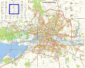 mapa de Kaliningrado