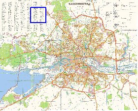 mapa de Kaliningrado