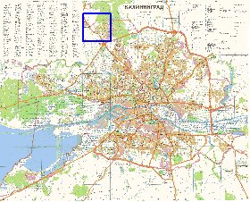 mapa de Kaliningrado