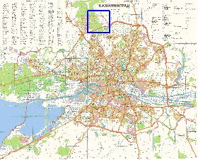 mapa de Kaliningrado