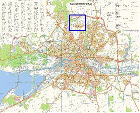 mapa de Kaliningrado