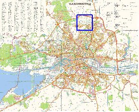 mapa de Kaliningrado