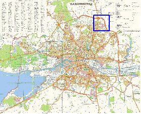 mapa de Kaliningrado