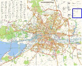 mapa de Kaliningrado