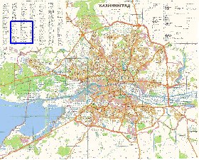 mapa de Kaliningrado