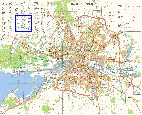 mapa de Kaliningrado