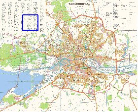 mapa de Kaliningrado