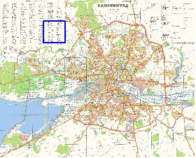 mapa de Kaliningrado