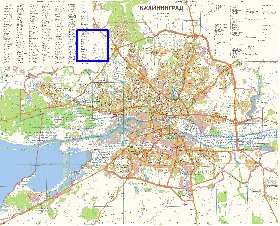 mapa de Kaliningrado