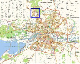 mapa de Kaliningrado