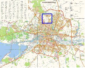 mapa de Kaliningrado