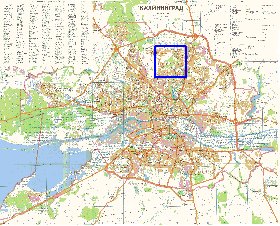 mapa de Kaliningrado