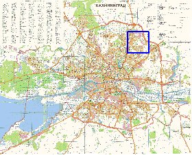 mapa de Kaliningrado