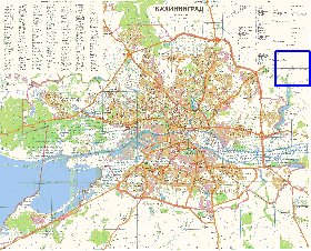 mapa de Kaliningrado