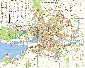 mapa de Kaliningrado