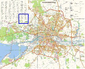 mapa de Kaliningrado