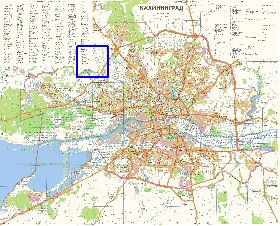 mapa de Kaliningrado