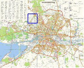 mapa de Kaliningrado