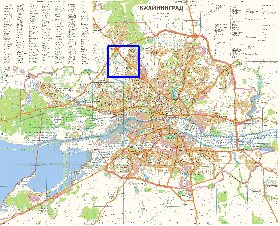 mapa de Kaliningrado