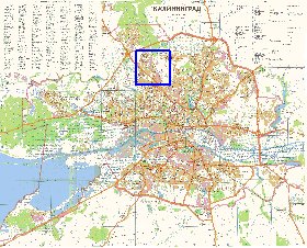 mapa de Kaliningrado