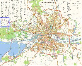 mapa de Kaliningrado